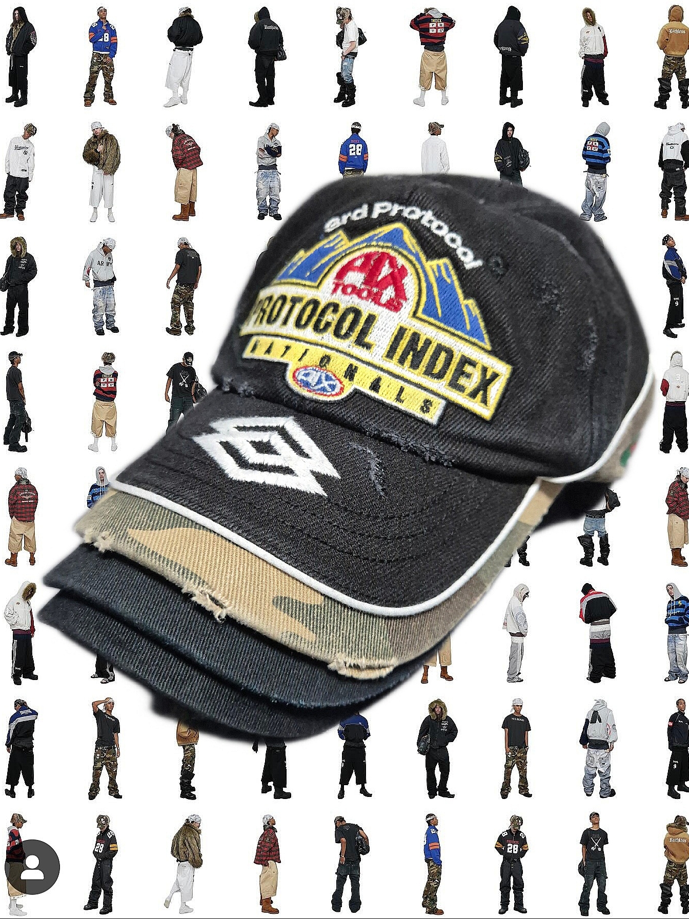 Protocol Index Racing Cap Black, Rick Owens Hollywood Mega Bumper Geobasket in Full Grain Calf Leather Black Milk 착용 스타일 - 2