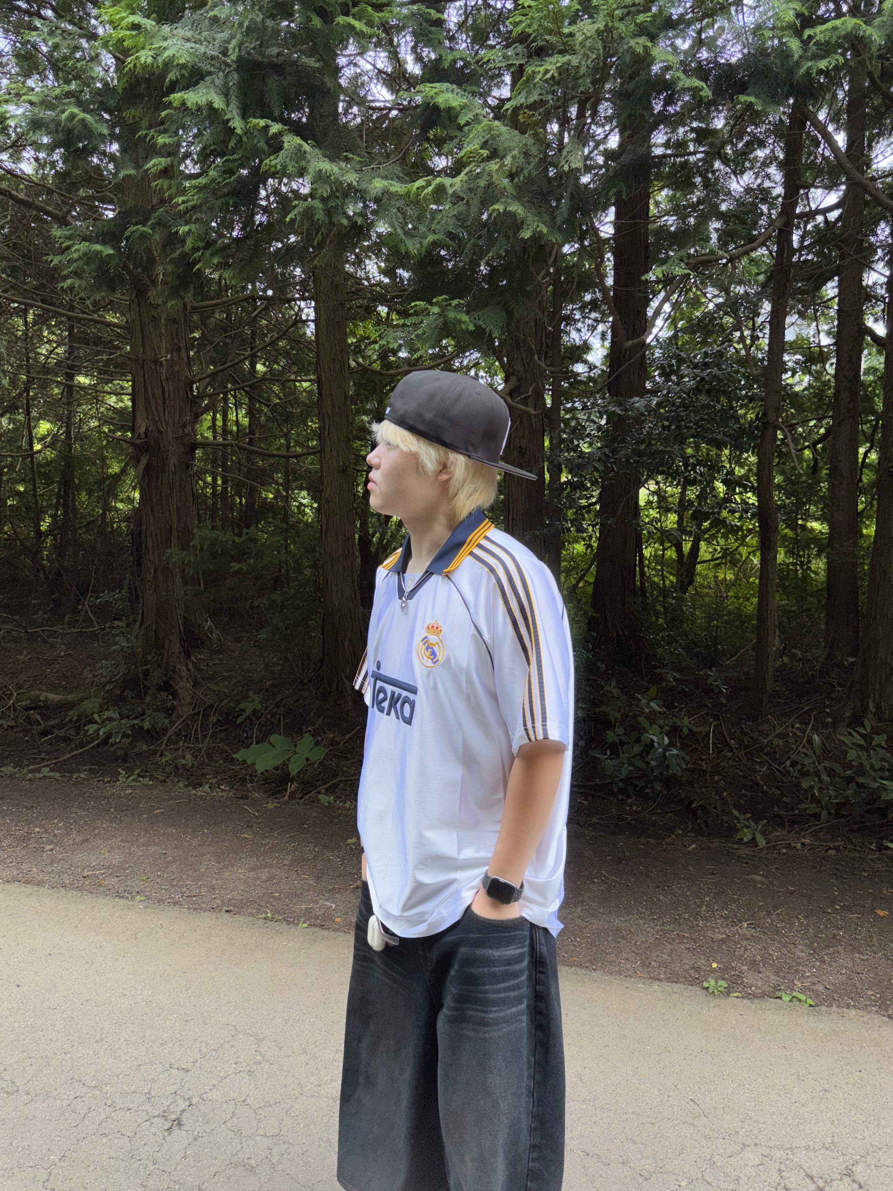 Palace Heaven and Hell New Era 59Fifty Black - 25SS, Adidas Real Madrid 99/00 Home Jersey White - KR Sizing (Non Marking Ver.) 착용 스타일 - 2