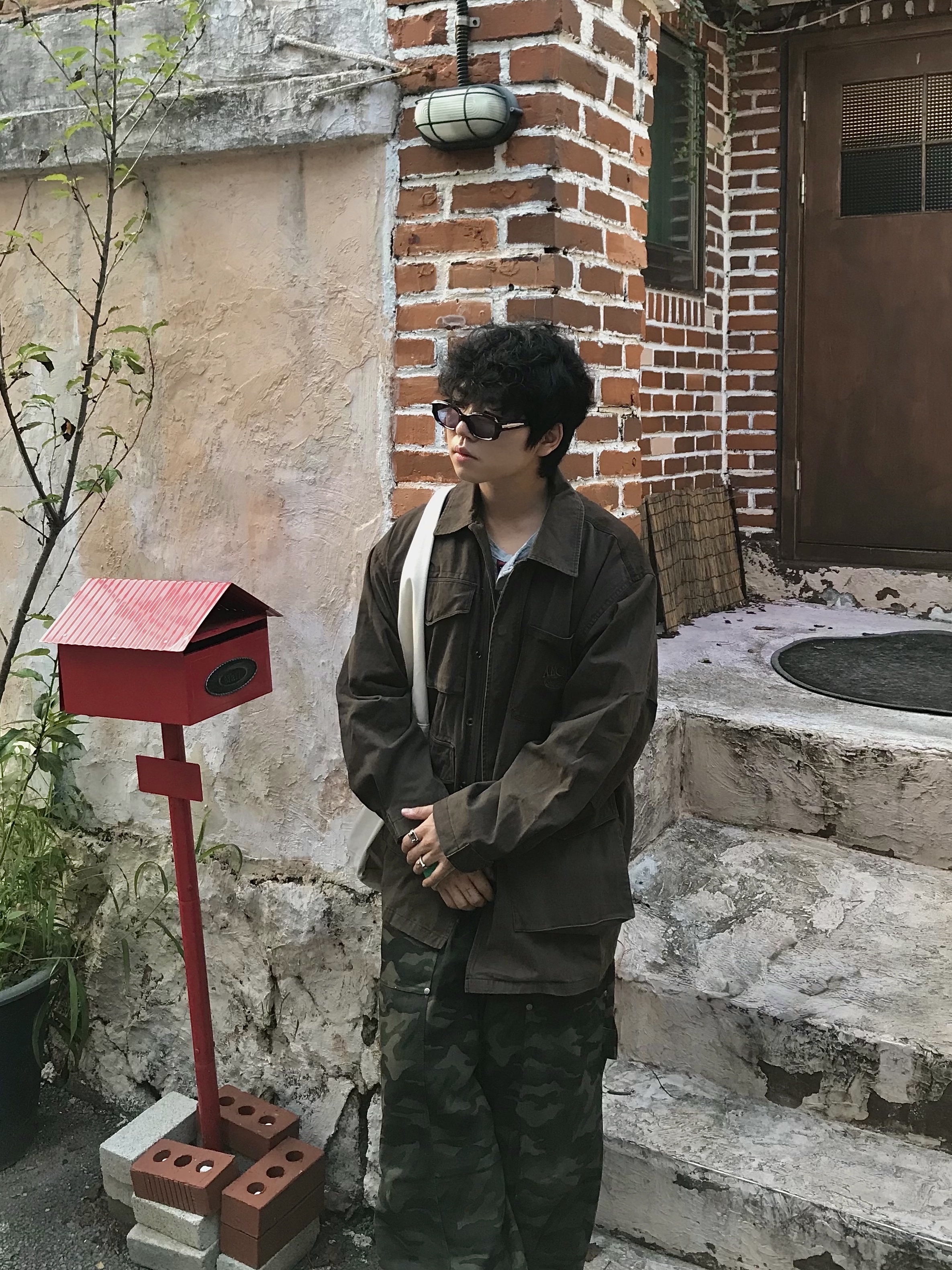 Stussy Metal S Tip Belt Desert, SOULESURES BOLD BELUGA Espresso Brown 착용 스타일 - 7