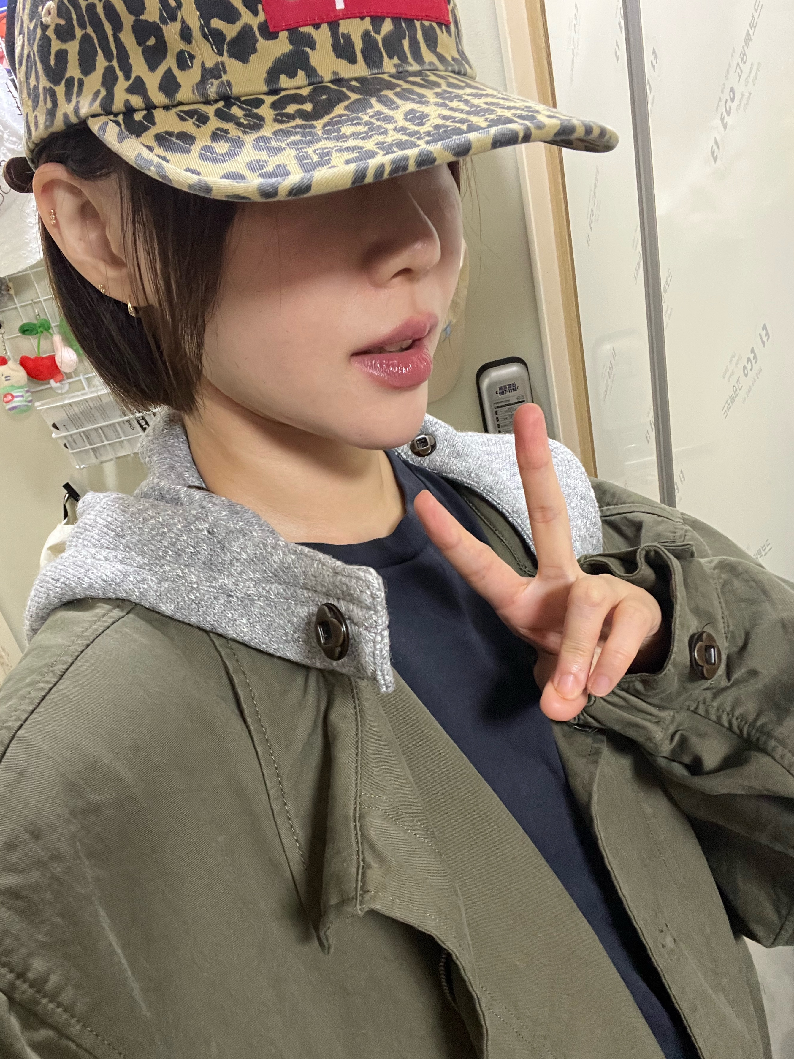 Kapital Denim Repair Track Cap Gray Black, COYSEIO Washed Military Jacket Mud Khaki 착용 스타일 - 2