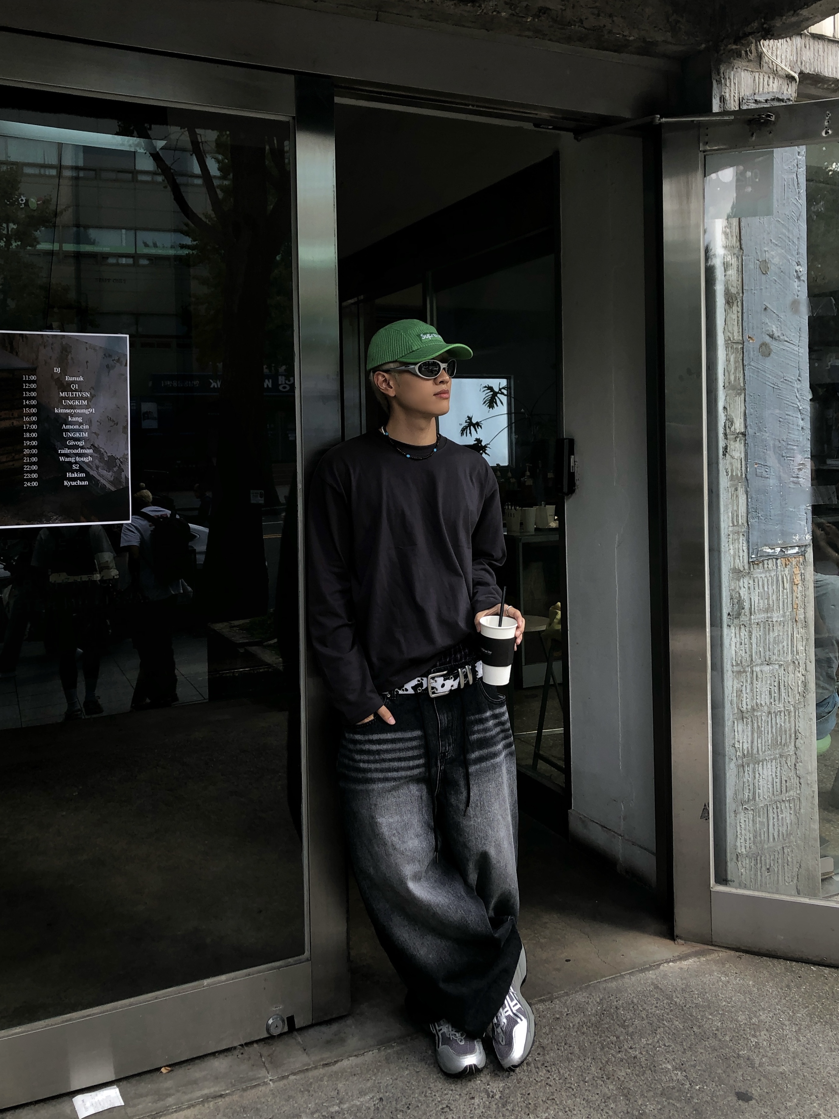 Oakley Eye Jacket Redux Silver Frame Prizm Black Polarized Lenses High Bridge Fit, Asics x Freja Wewer Gel-1090 V2 Clay Grey Pure Silver 착용 스타일 - 1