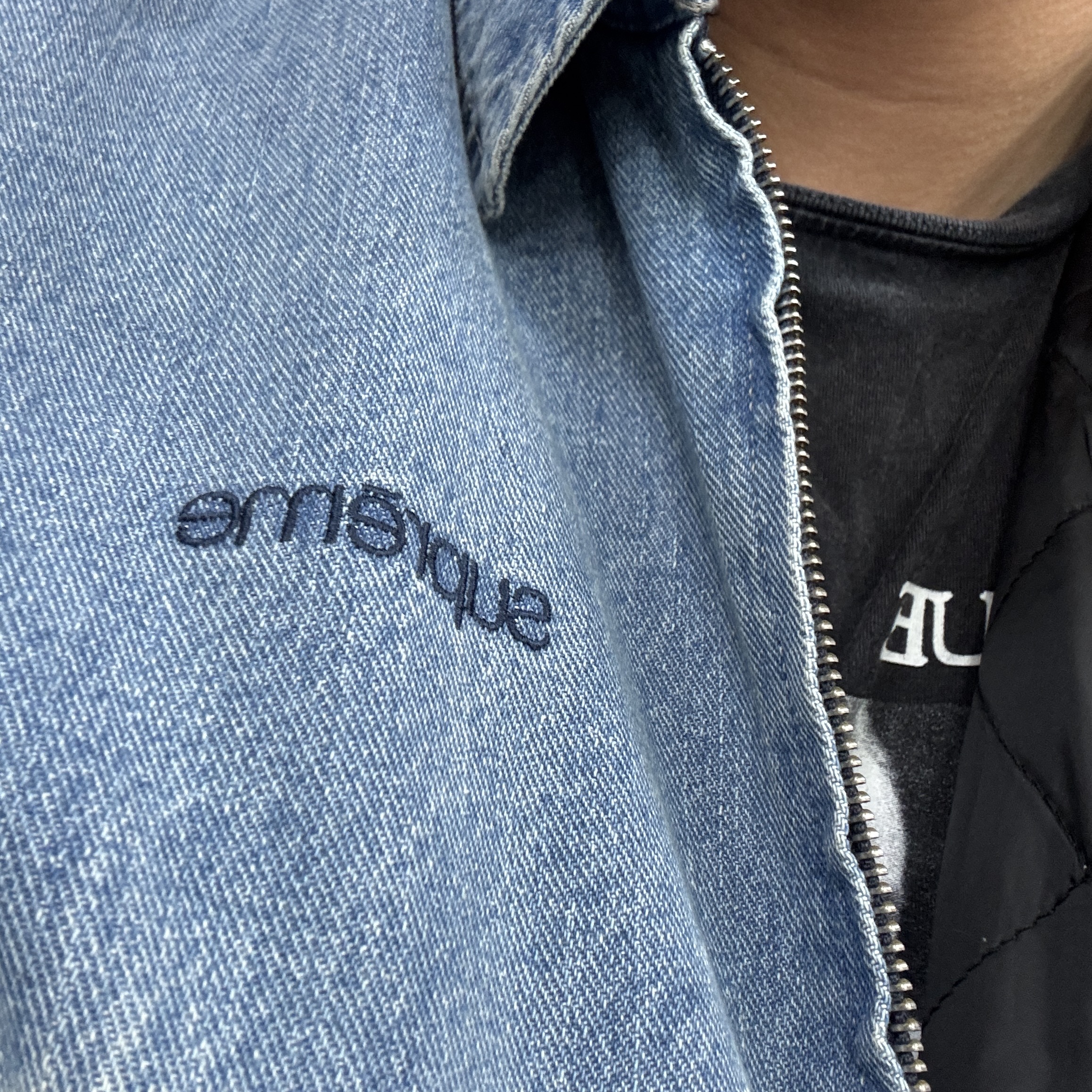 Supreme Hooded Utility Jacket Denim - 25FW 착용 스타일