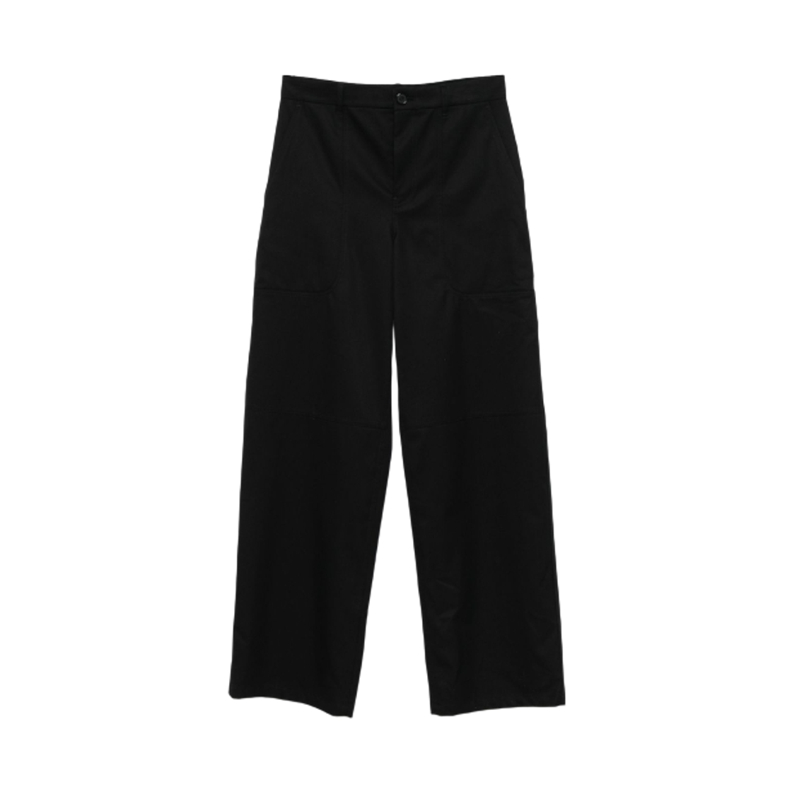 H526Y04WGO-1100 Loewe Cotton Silk Cargo Trousers Black