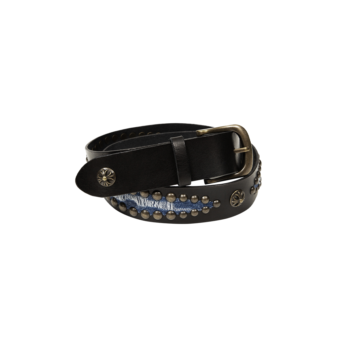 메아 스터드 레더 벨트 블랙(Mea Stud Leather Belt Black)