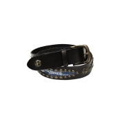 Mea Stud Leather Belt Black