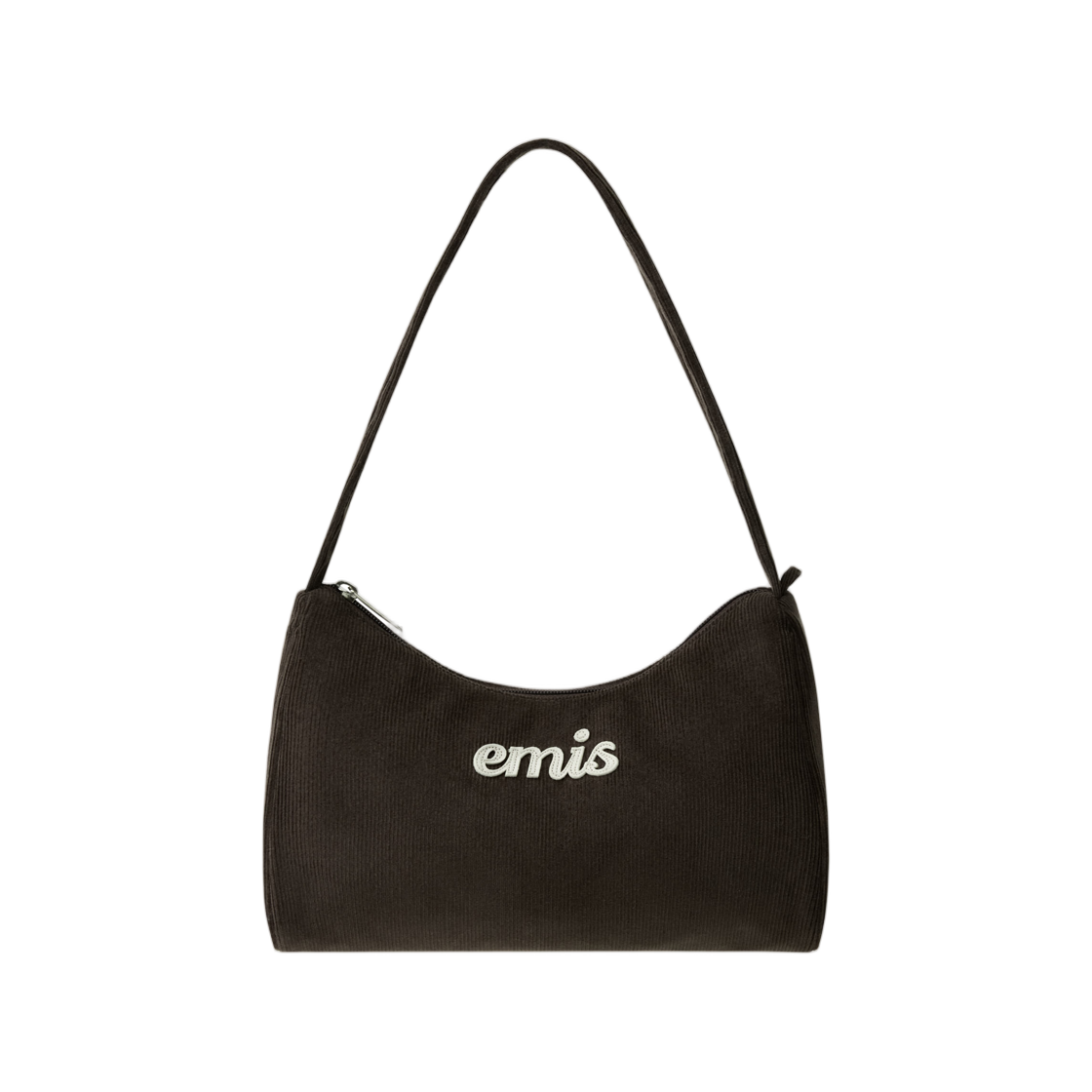 이미스 코듀로이 아플리케 호보백 브라운(Emis Corduroy Applique Hobo Bag Brown) - 1