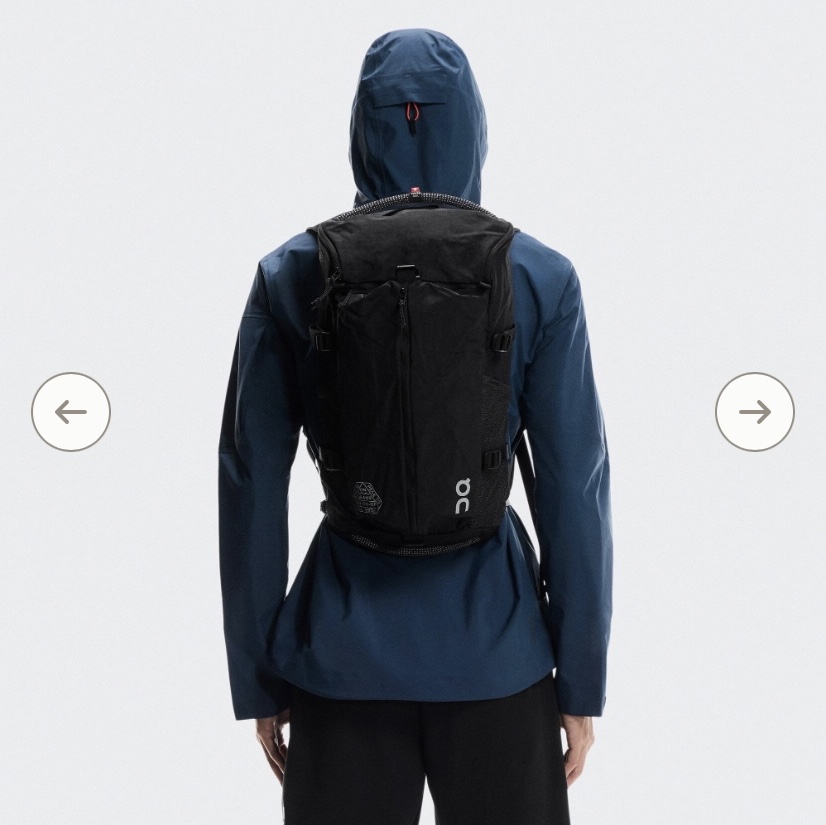 On Running x Beams x Rei Speed Pack 18L Black, On Running x Beams x Rei Cloudultra 3 Iron Black 착용 스타일 - 4
