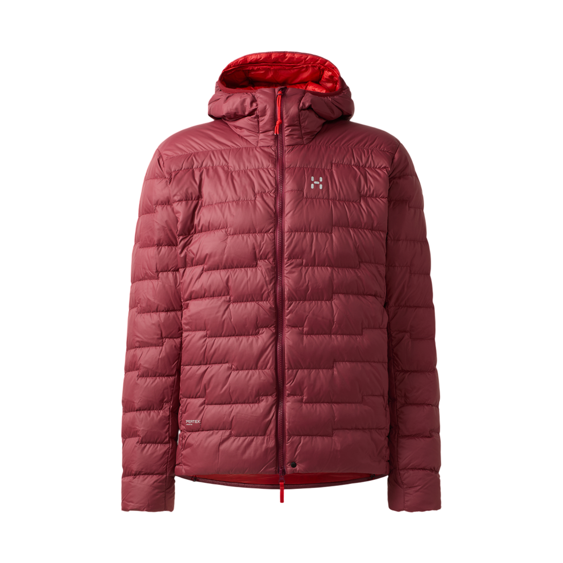 6074635UK Haglofs ROC Flash Down Hood Carmine Red Tech Red