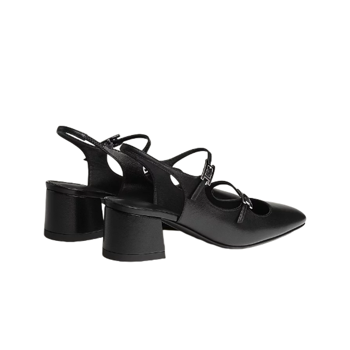 (W) 에르메스 재키 50 펌프 고트스킨 & 누아((W) Hermes Jackie 50 Pump Goatskin & Noir) - 2