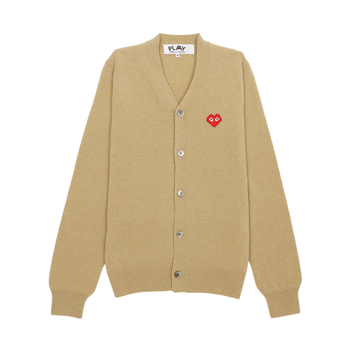 [25% 쿠폰] 플레이 꼼데가르송 x 인베이더 니트 가디건 카멜([25% 쿠폰] Play Comme des Garcons x Invader Knit Cardigan Camel) - 2