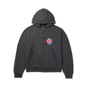 Balenciaga Planet Earth Regular Fit Zip-Up Hoodie Black