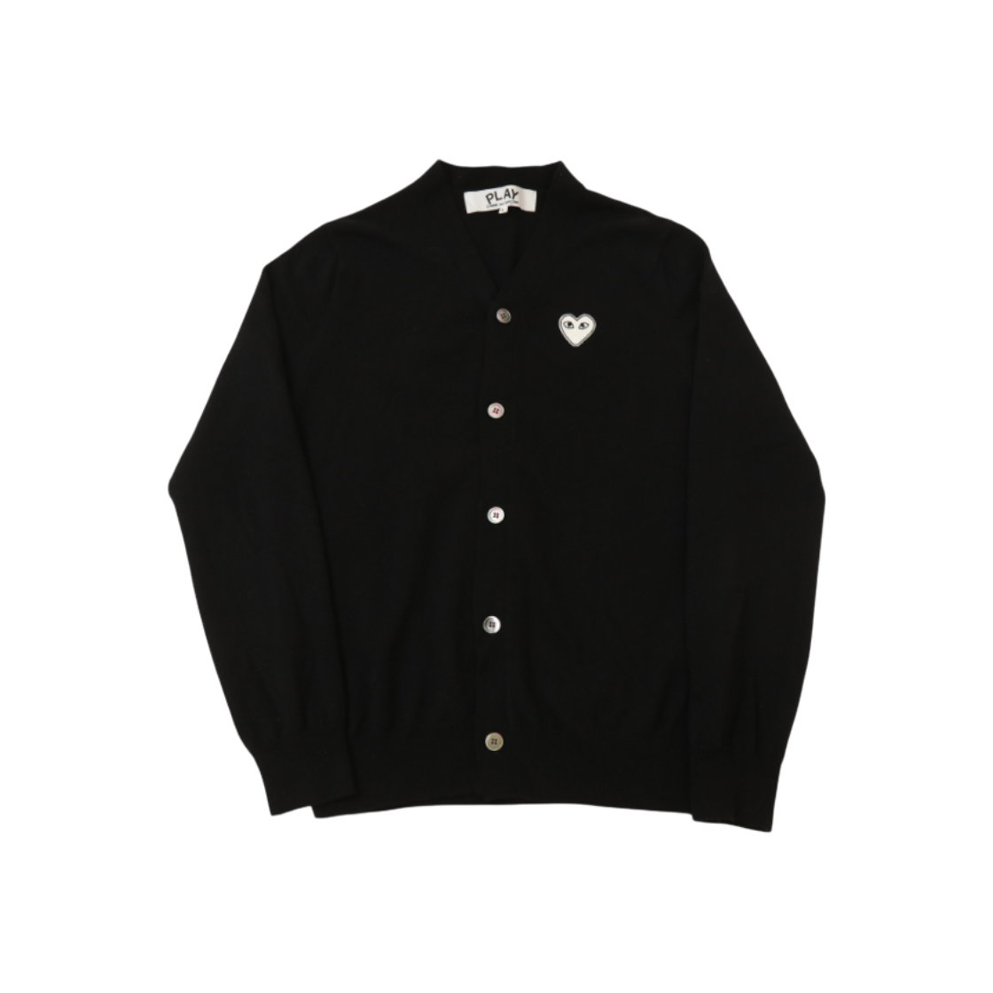 꼼데가르송 MP775AWH15A PLAY V넥 가디건 블랙 L(Comme des Garcons PLAY V Neck Cardigan Black L)