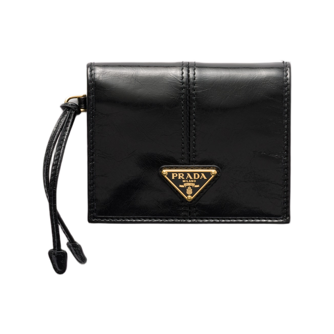 1MV204-2CYR-F0002 Prada Small Leather Wallet Black