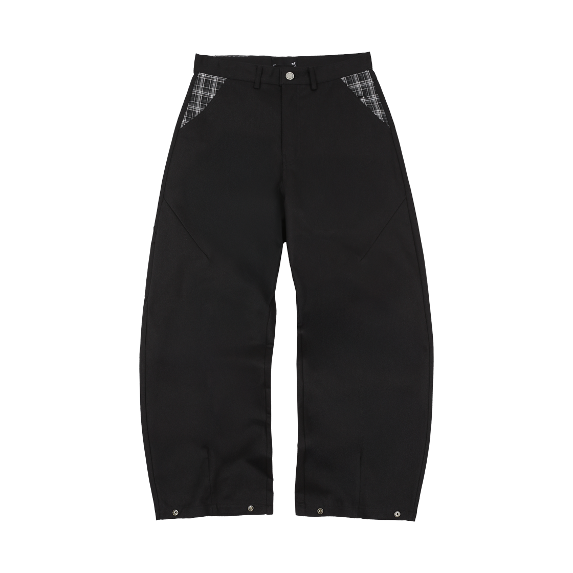 2542016 BP2DISORDER Symbol Logo Check Pocket Pants Black