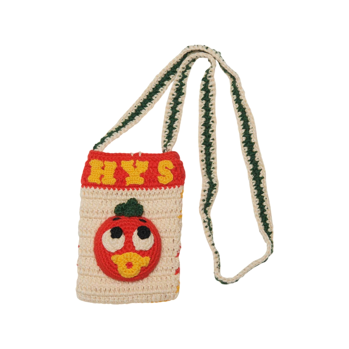 01253QB06 (W) Hysteric Glamour Hand Knitted Mini Sacoche White