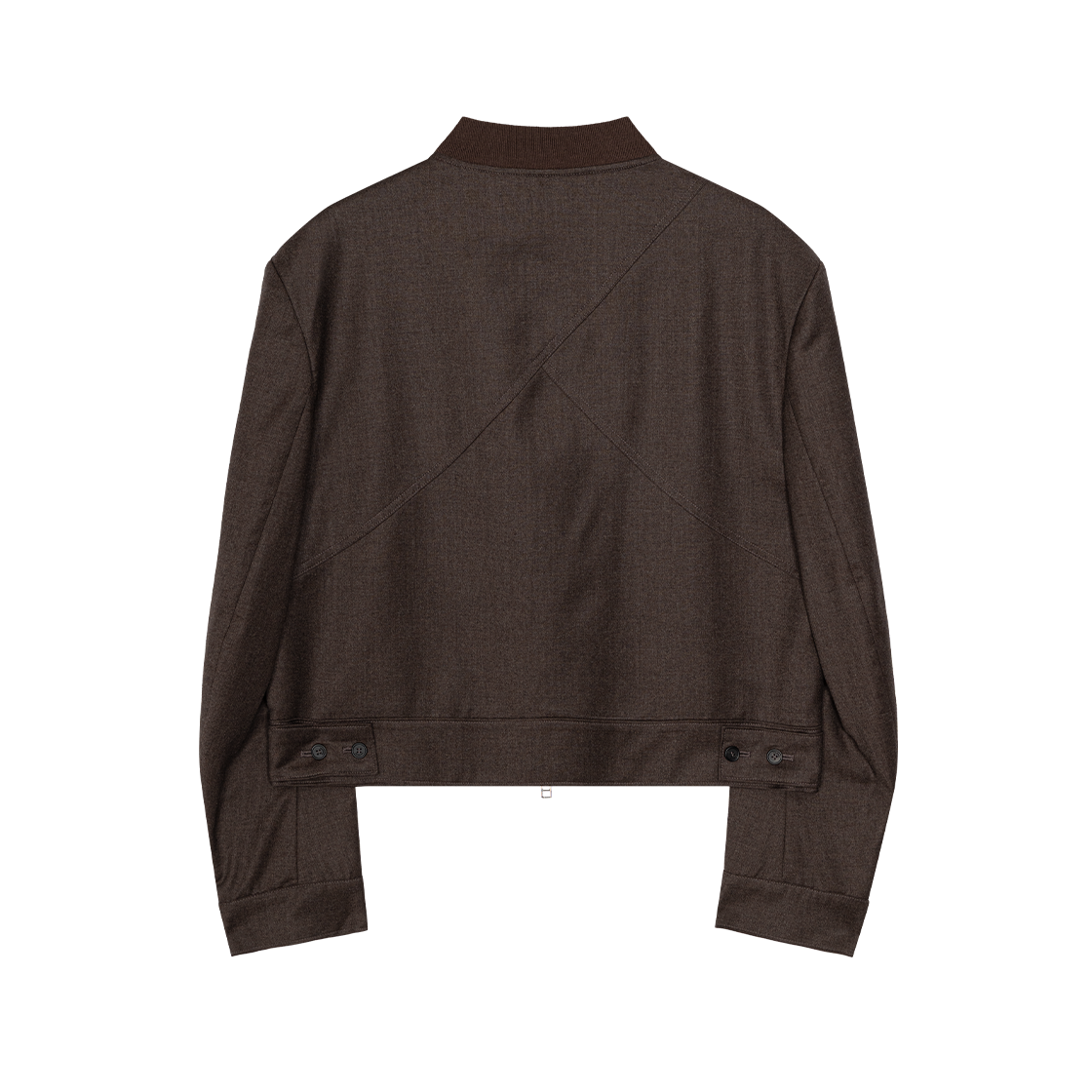 웨이비니스 딥틱 논 카라 울 블루종 브라운(Waviness Diptych Non Collar Wool Blouson Brown) - 2