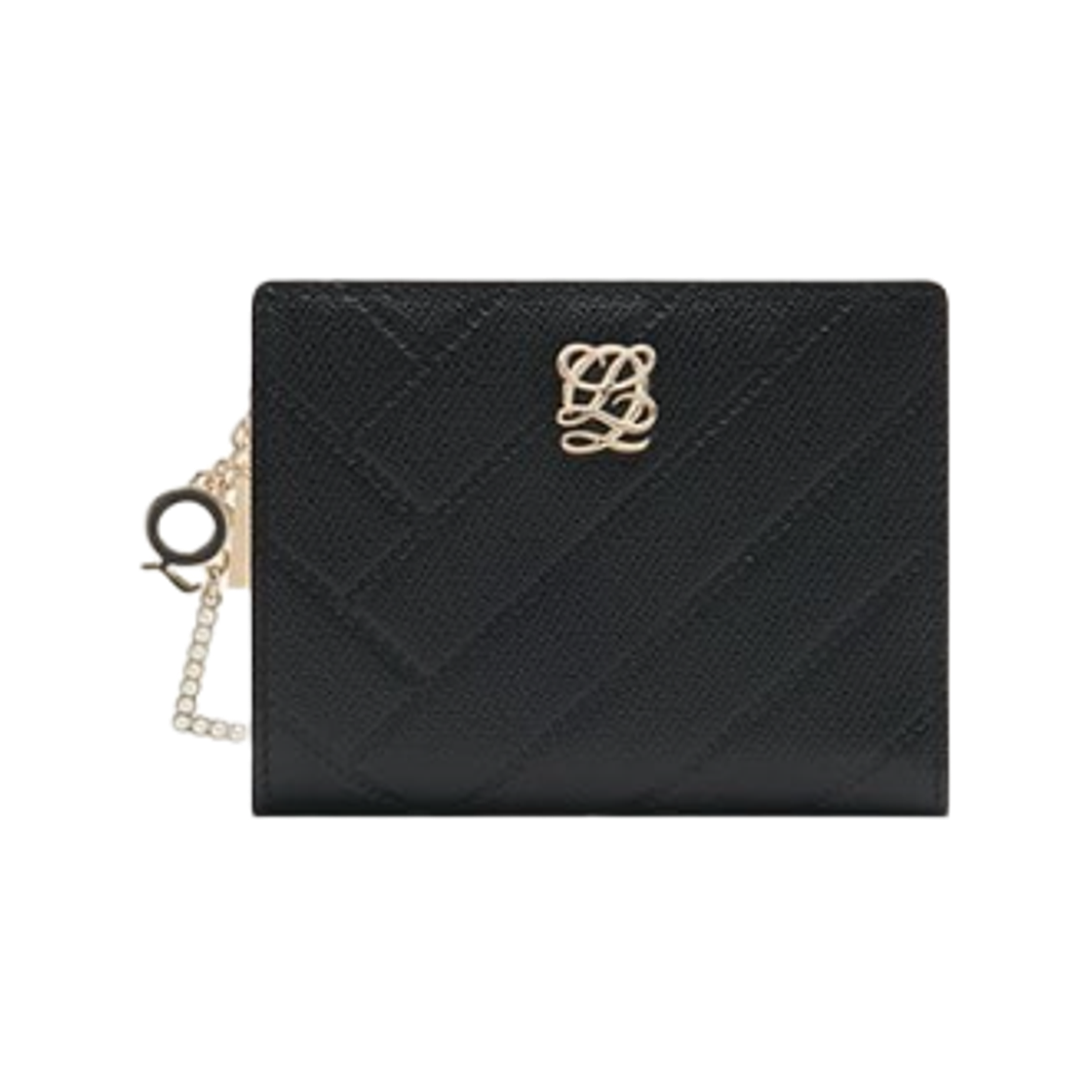 SS1FM18BL Louis Quatorze L-Quilting Wallet Black