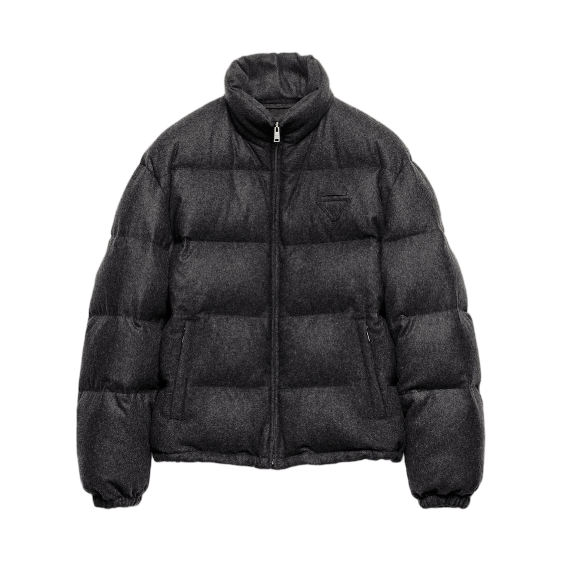 프라다 테크니컬 패브릭 다운 후드 자켓 블랙 | Prada | KREAM