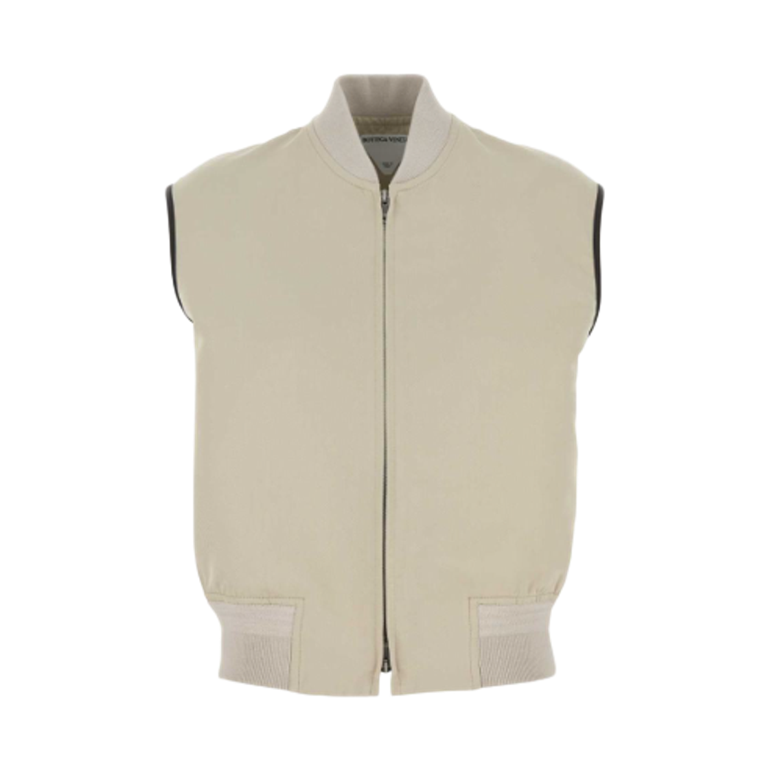 (W) 보테가 베네타 실크 코튼 베스트 그레이 퍼티((W) Bottega Veneta Silk Cotton Vest Grey Putty)