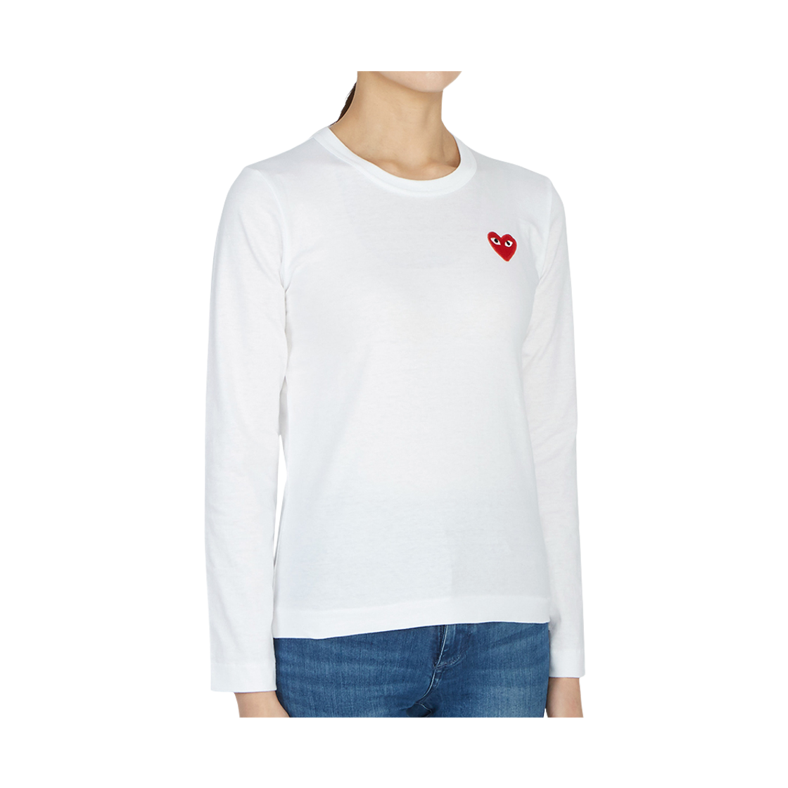 [20% 쿠폰] (W) 플레이 꼼데가르송 롱슬리브 티셔츠 화이트([20% 쿠폰] (W) Play Comme des Garcons LS T-Shirt White) - 4