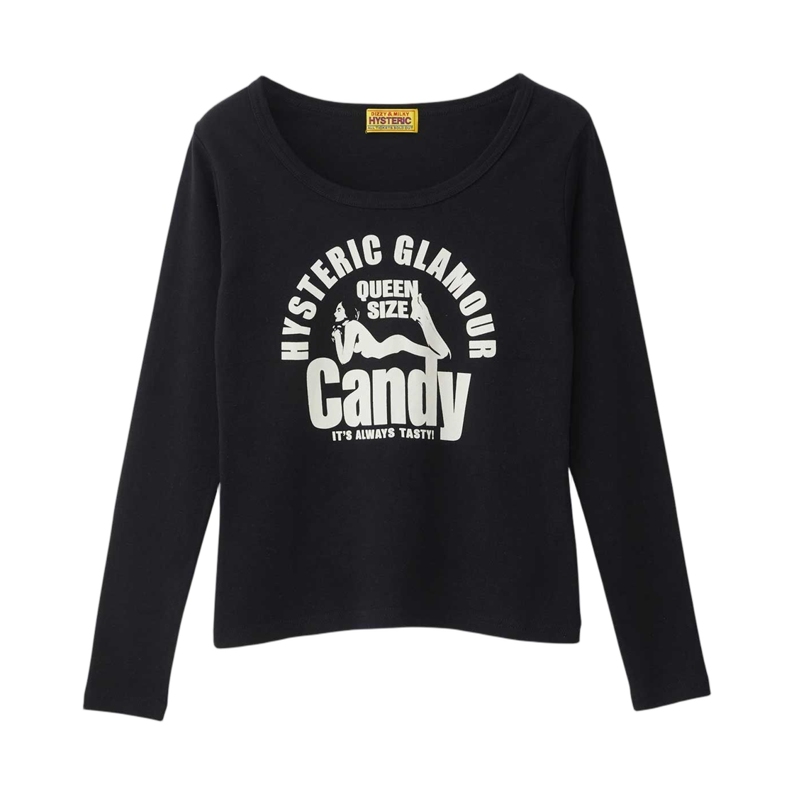 01253CL07 (W) Hysteric Glamour Queen Size Candy Chibi T-Shirt Black