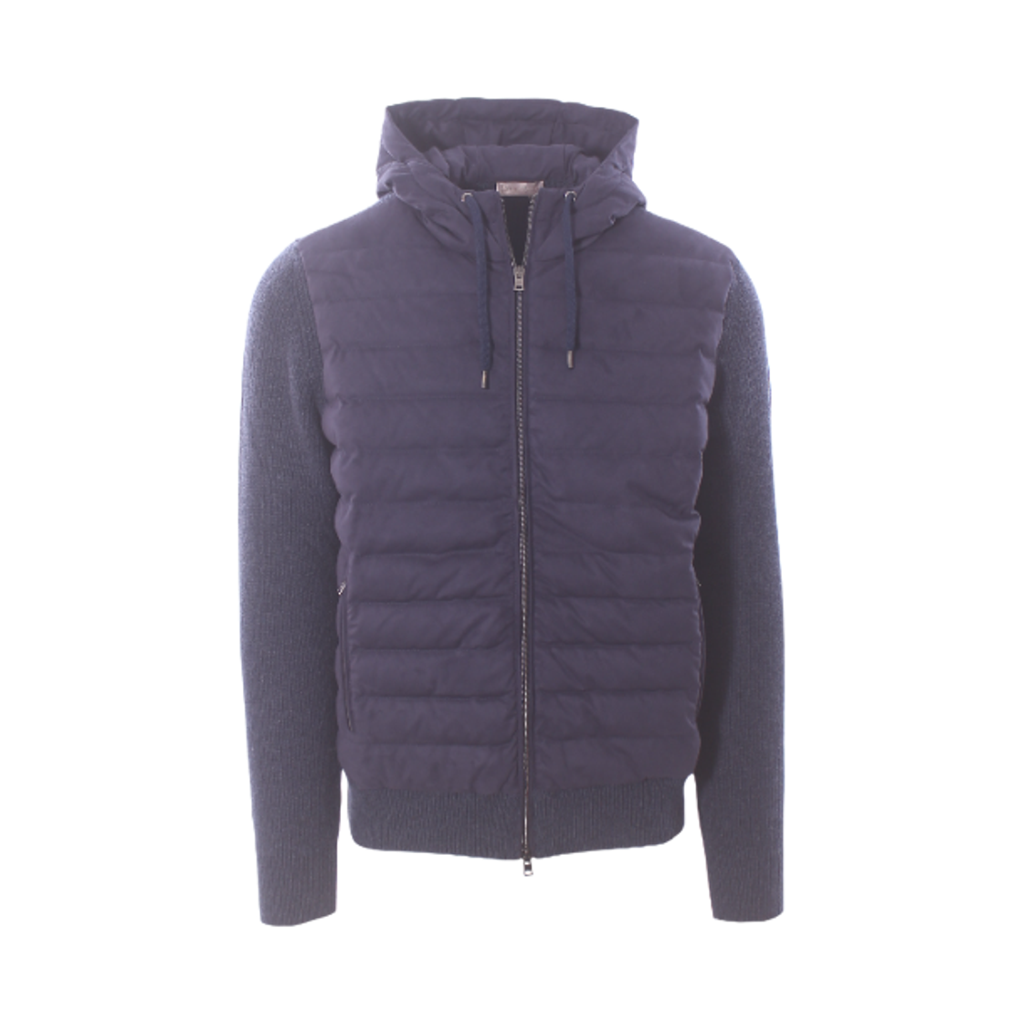 에르노 울 알칸타라 다운 자켓 다크 블루(Herno Wool and Alcantara Down Jacket Dark Blue)