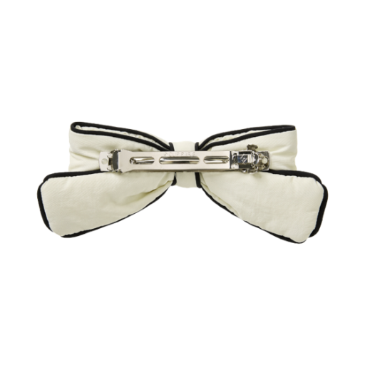 (W) 이미스 나일론 패디드 리본 헤어핀 아이보리((W) Emis Nylon Padded Ribbon Hairpin Ivory) - 2