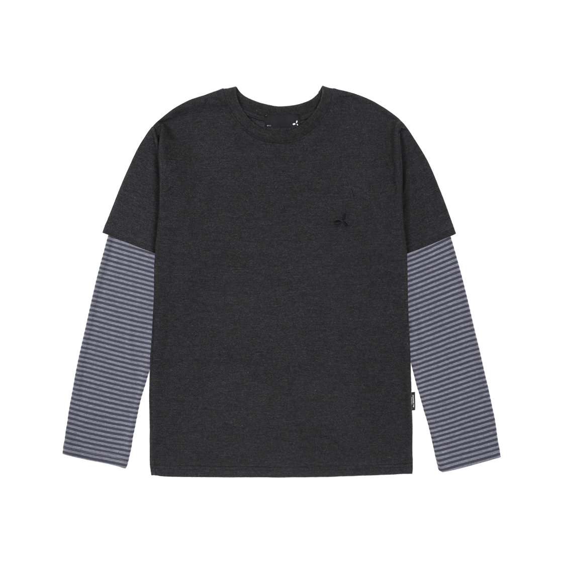 비피투디스오더 레이어드 스트라이프 티셔츠 차콜(BP2DISORDER Layered Stripe T-Shirt Charcoal)