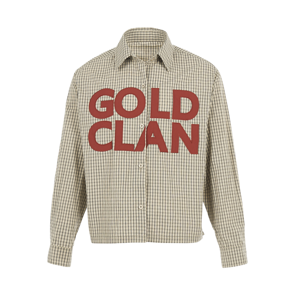 스팁 Gold clan 크롭 체크 셔츠(STEEPC Gold clan Crop check shirts)