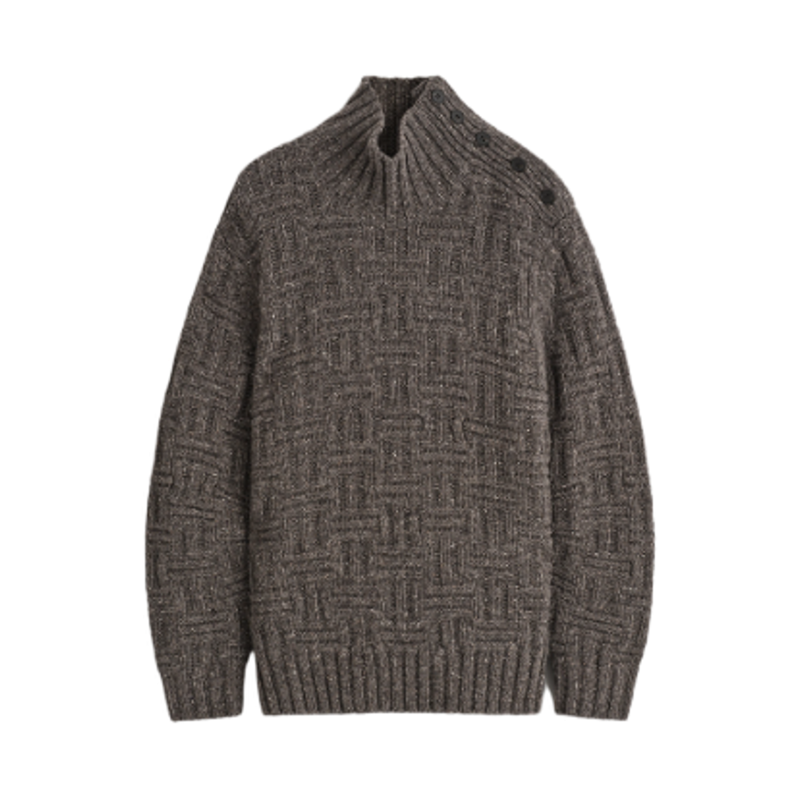코스 바스켓위브 울 스웨터 스톤 멜란지(COS Basketweave Wool Sweater Stone Melange) - 1