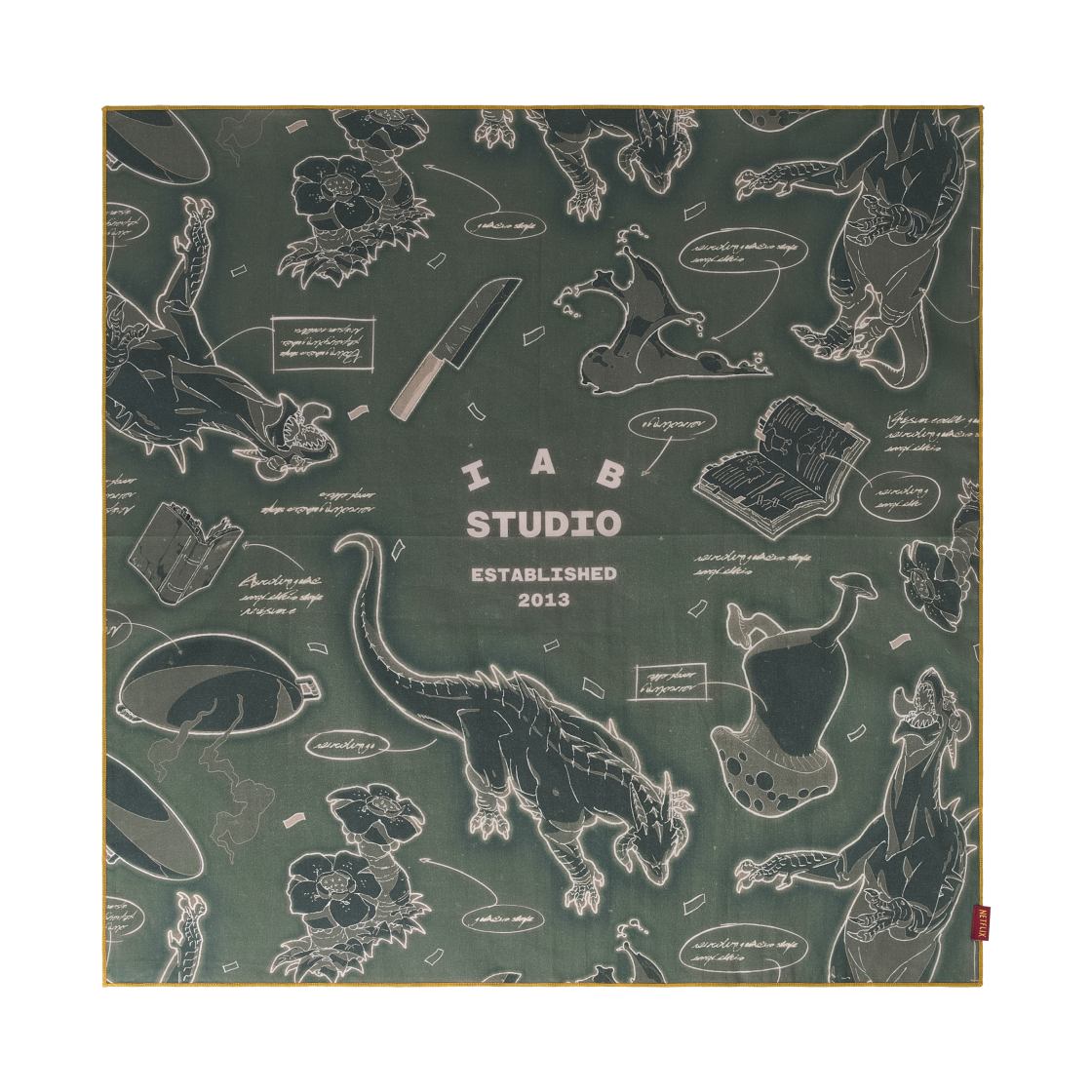 아이앱 스튜디오 x 던전밥 반다나 그린(IAB Studio x Delicious in Dungeon Bandana Green)