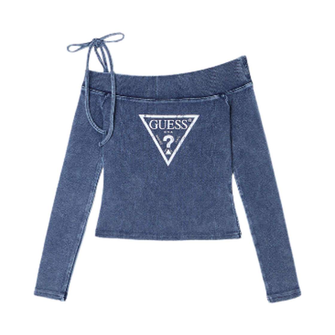 YP1K1440-MBL (W) Guess Indigo Off-Shoulder Medium Blue