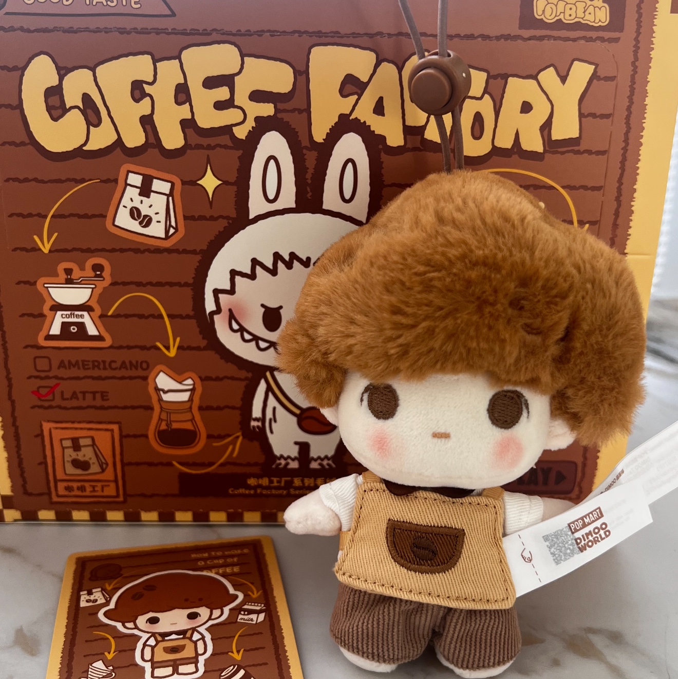 Pop Mart Pop Bean Coffee Factory Series Plush Pendant Sealed Case (1 Blind Box), Pop Mart Pop Bean Coffee Factory Series Plush Pendant Sealed Case (4 Blind Boxes) 착용 스타일 - 3