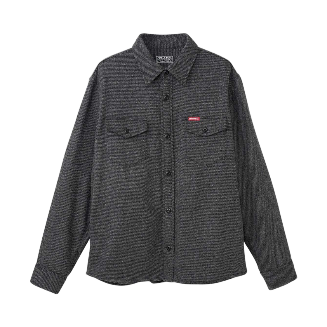 02253AH03 Hysteric Glamour Speedster Embroidered CPO Shirt Gray