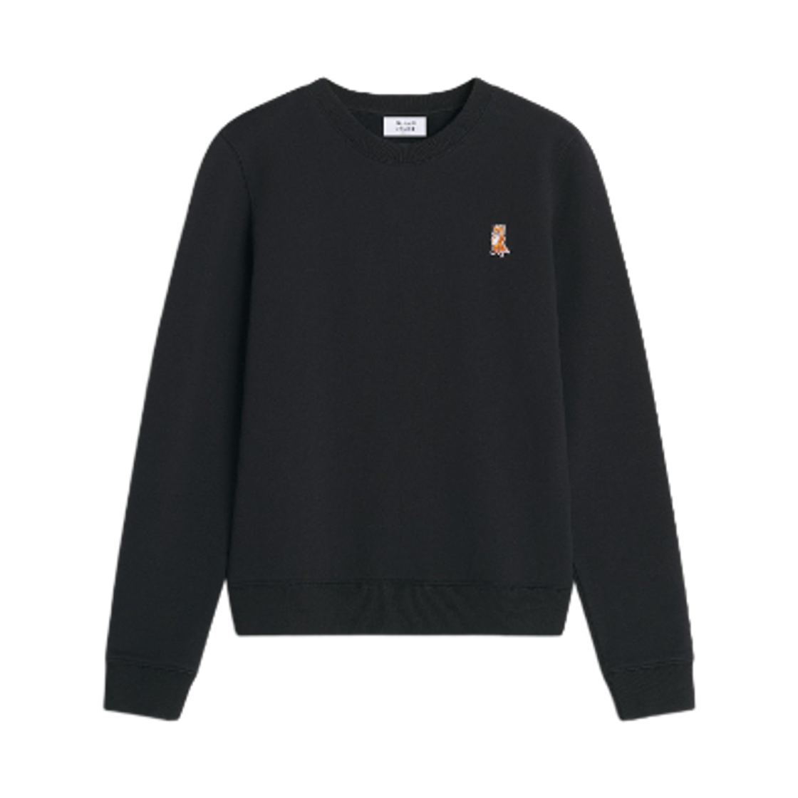 PW00320KM0340-P199 (W) Maison Kitsune Lady Fox Regular Sweatshirt Black
