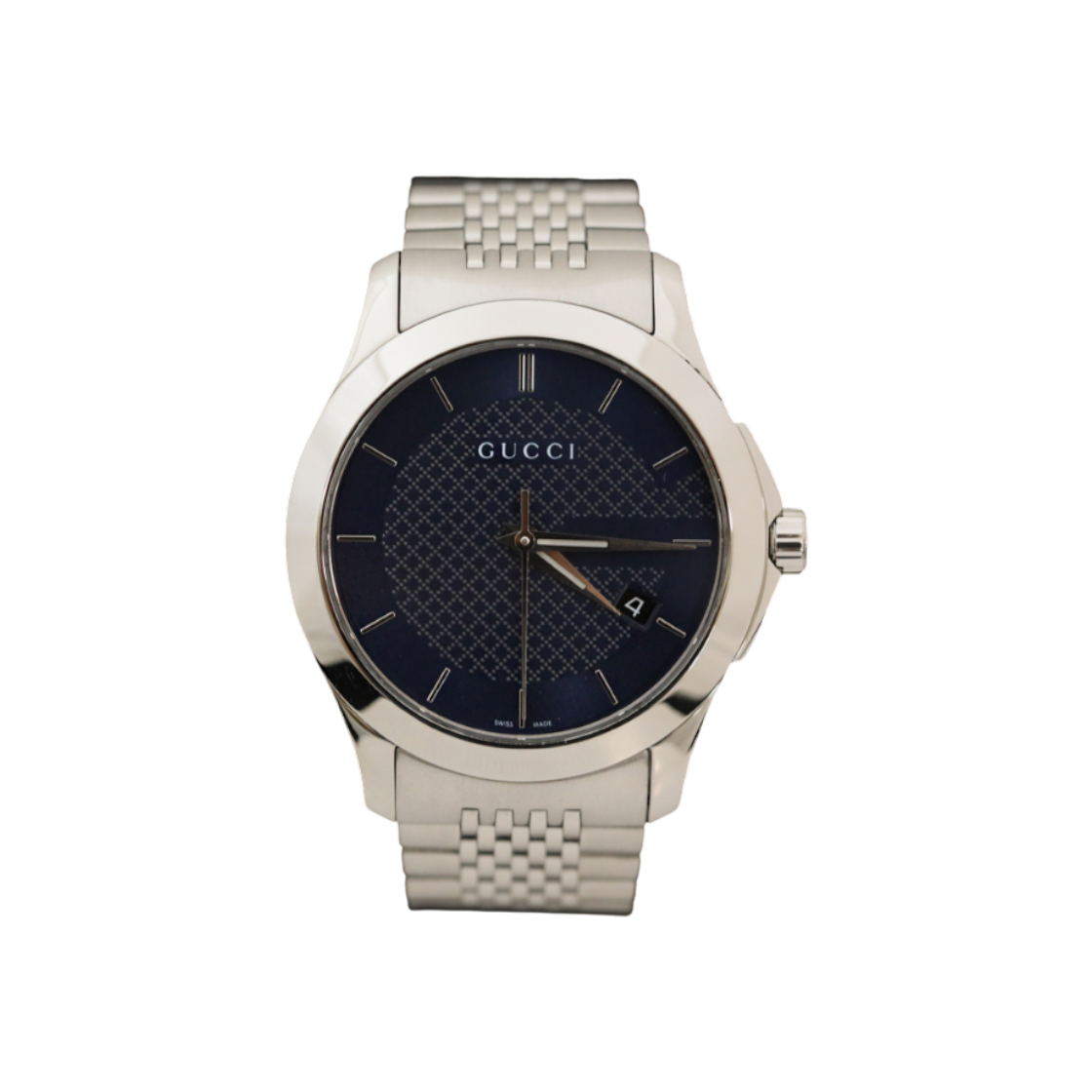 구찌 YA126481 타임리스 스틸 청판 38mm(Gucci YA126481 Timeless Steel Blue Dial 38mm)