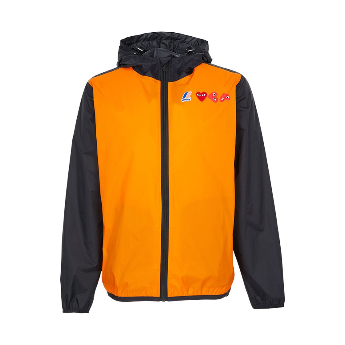 [20% 쿠폰] 플레이 꼼데가르송 x 까웨 풀 집 자켓 오렌지 블랙([20% 쿠폰] Comme Des Garcons X K-way Hood Rain Jacket Orange) - 2