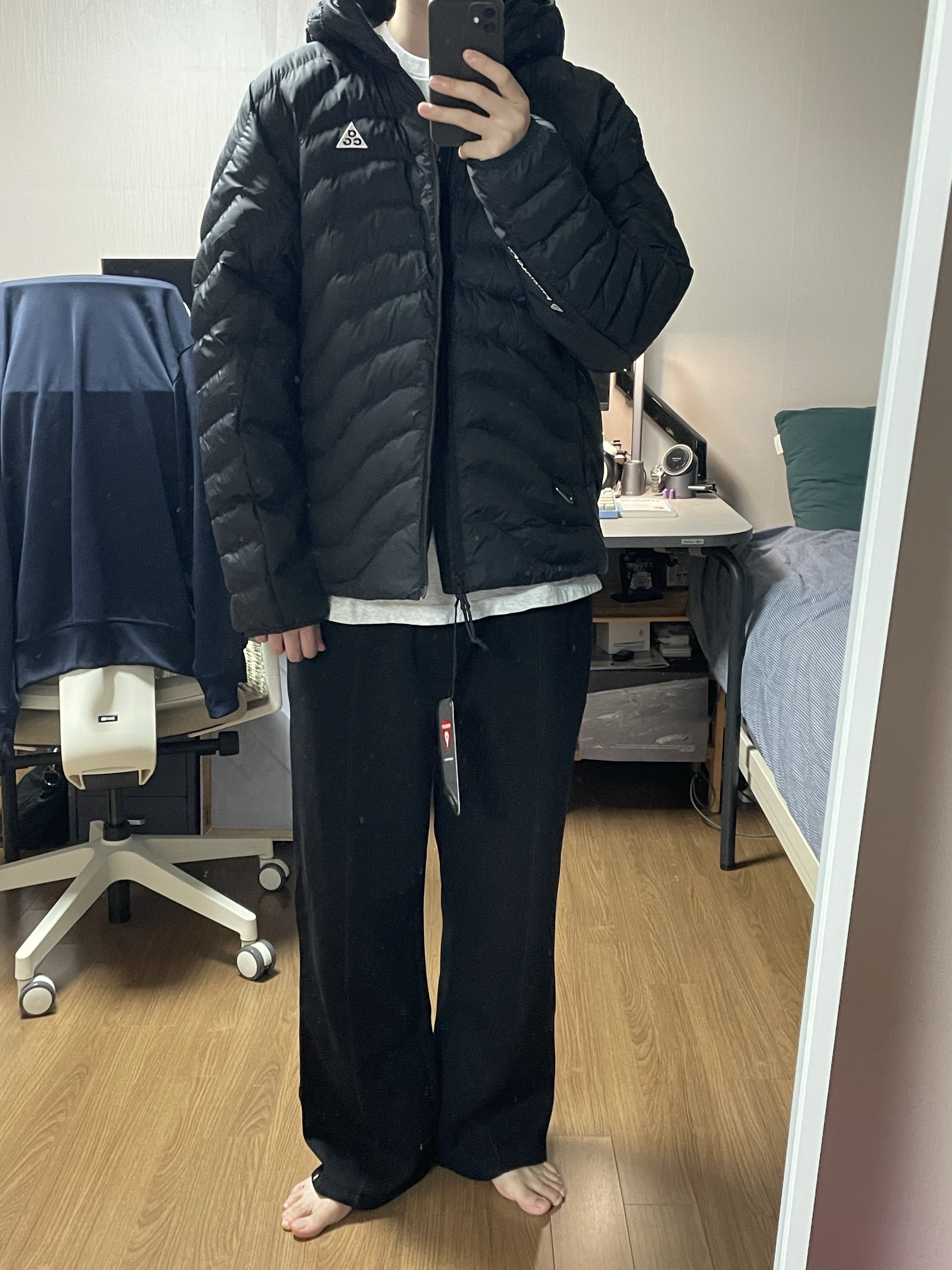 Nike ACG Lava Flow Therma-Fit ADV Jacket Black Summit White - Asia 착용 스타일