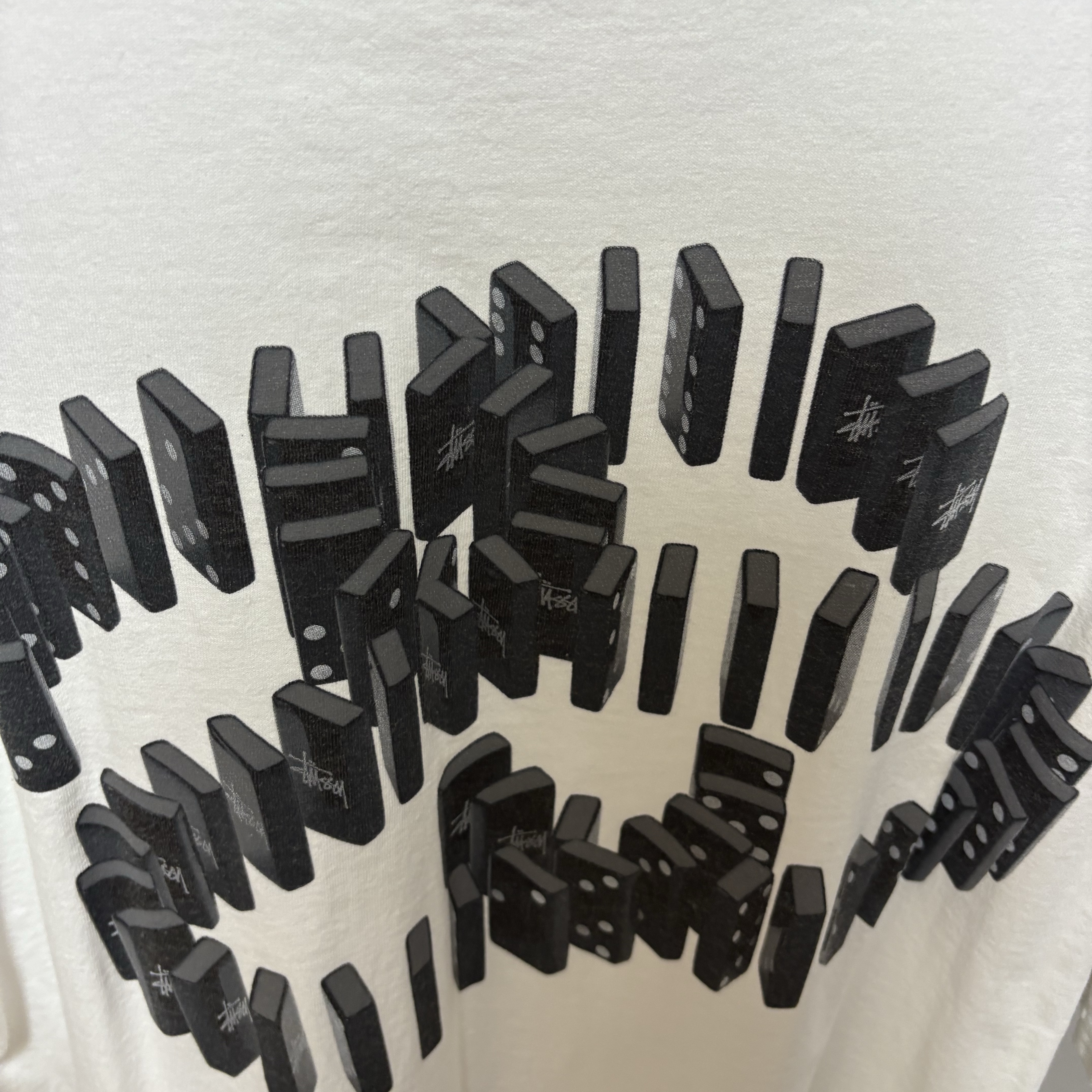 Stussy Dominoes T-Shirt White 착용 스타일