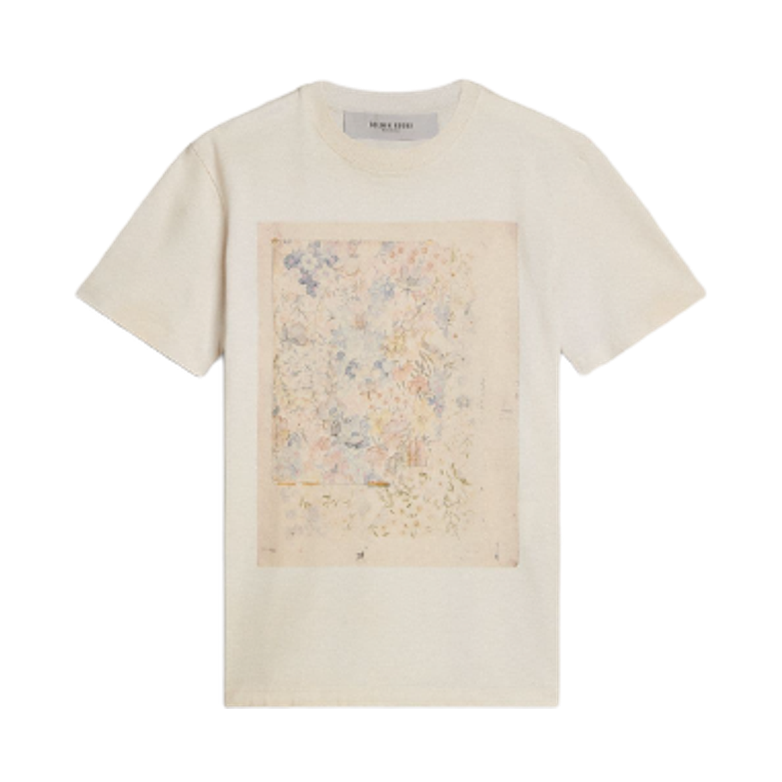 (W) 골든구스 플로럴 프린트 티셔츠 화이트((W) Golden Goose Floral Print T-Shirt White)