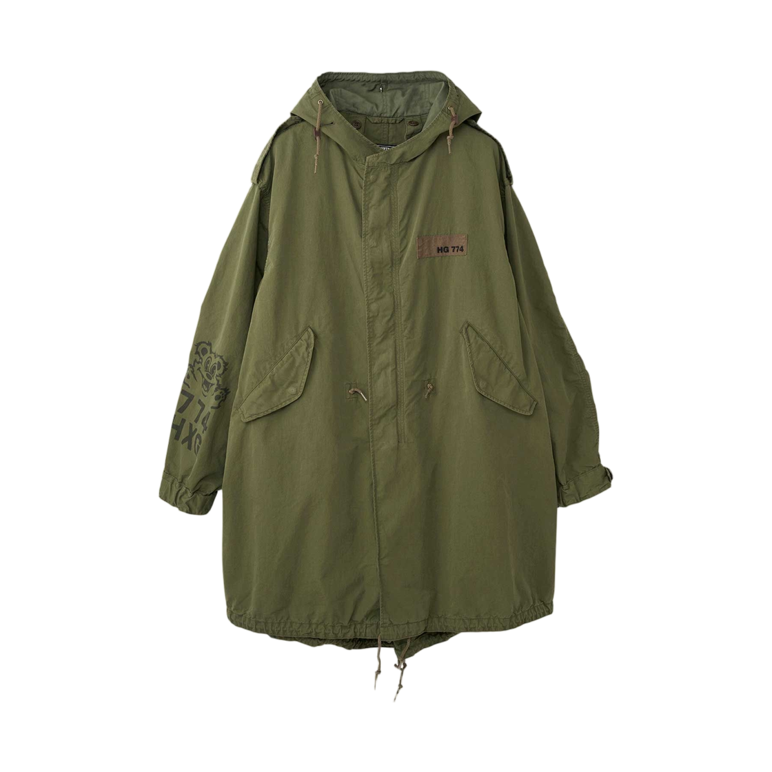 히스테릭 글래머 파이어 베어 774 M-51 모드 코트 카키(Hysteric Glamour Fire Bear 774 M-51 Mod Coat Khaki) - 1