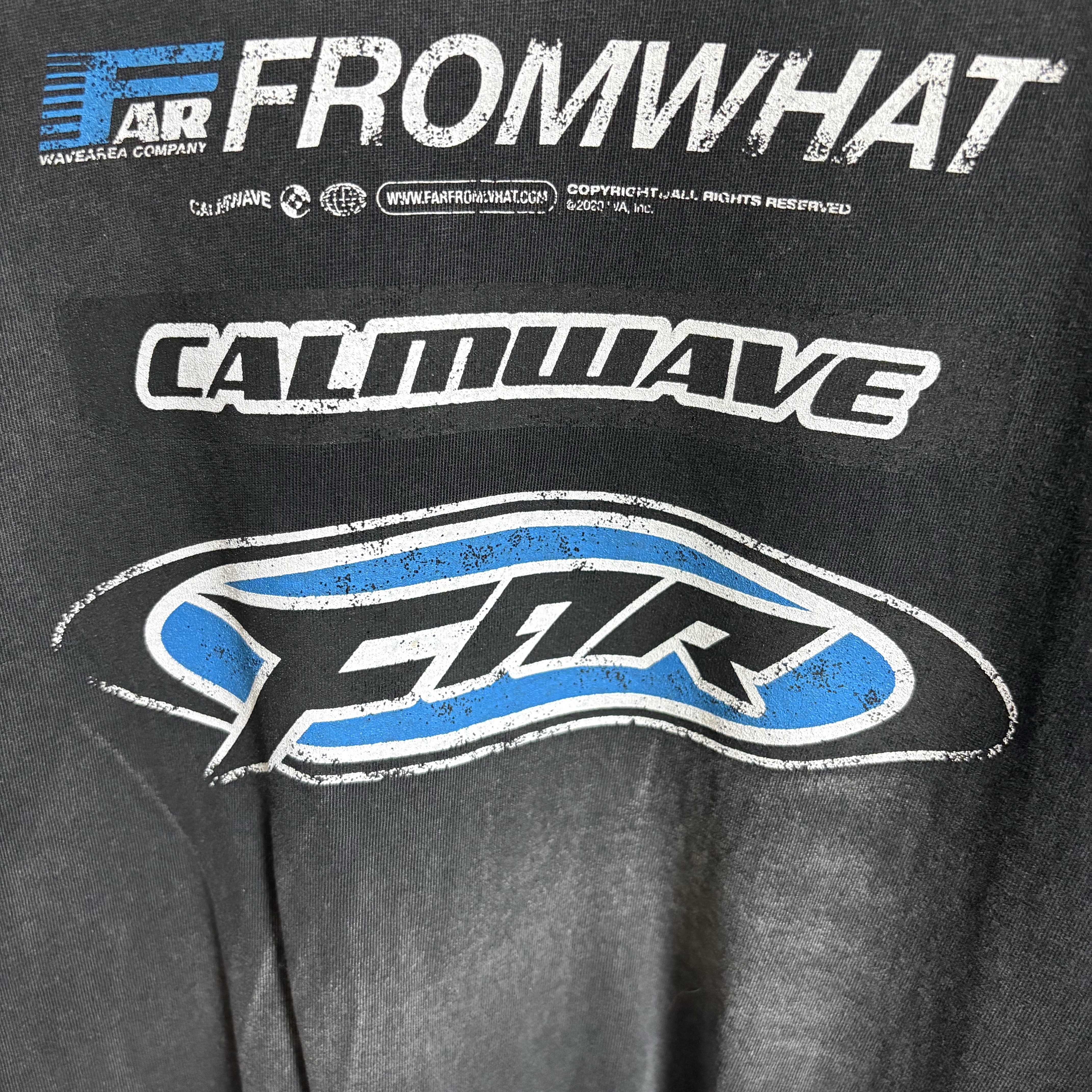 [더블적립]Farfromwhat Far Washed Logo T-Shirts Black 착용 스타일