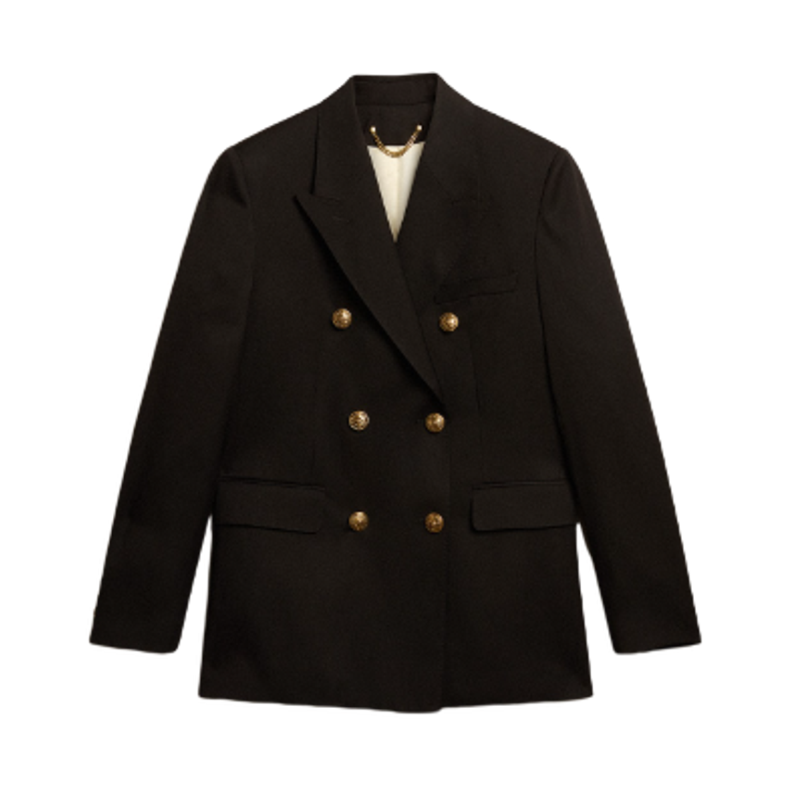 (W) 골든구스 더블 브레스티드 블레이저 블랙((W) Golden Goose Double Breasted Blazer Black)