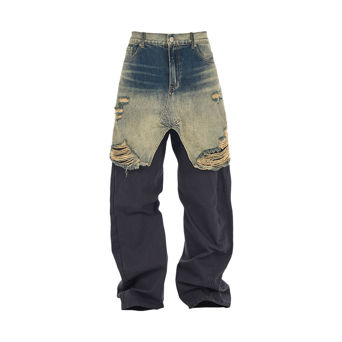 ST-25FW-LP-BU-03 STEEPC Pioneer Half layered jeans