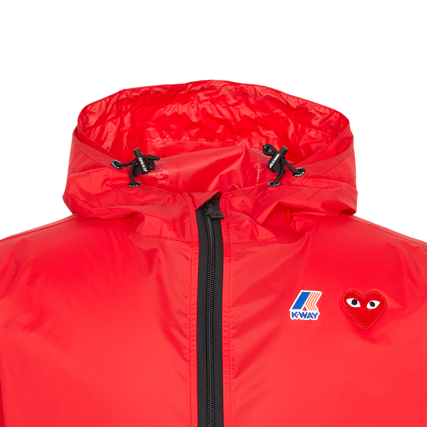 [15% 쿠폰] 플레이 꼼데가르송 x 까웨 풀 집 자켓 레드([15% 쿠폰] Play Comme des Garcons x K-Way Full Zip Jacket Red) - 5