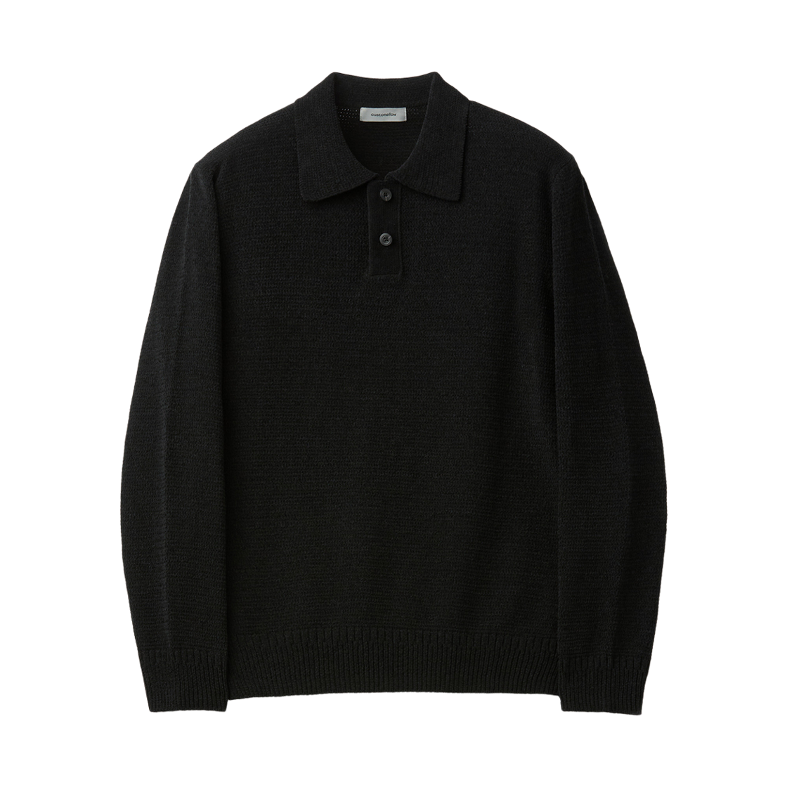 C9WAW25812BKX Customellow Chenille Collar Sweater Black