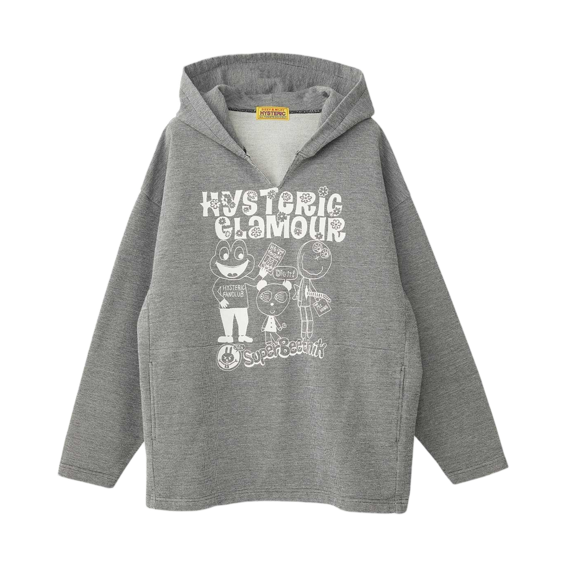 (W) 히스테릭 글래머 슈퍼 비트닉 후드 블랙((W) Hysteric Glamour Super Beatnik Hoodie Black) - 1