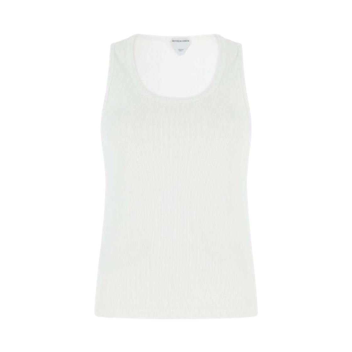 (W) 보테가 베네타 코튼 슬리브리스 탑 화이트((W) Bottega Veneta Cotton Sleeveless Top White)