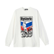 Hysteric Glamour Motorcycle Girl T-Shirt White