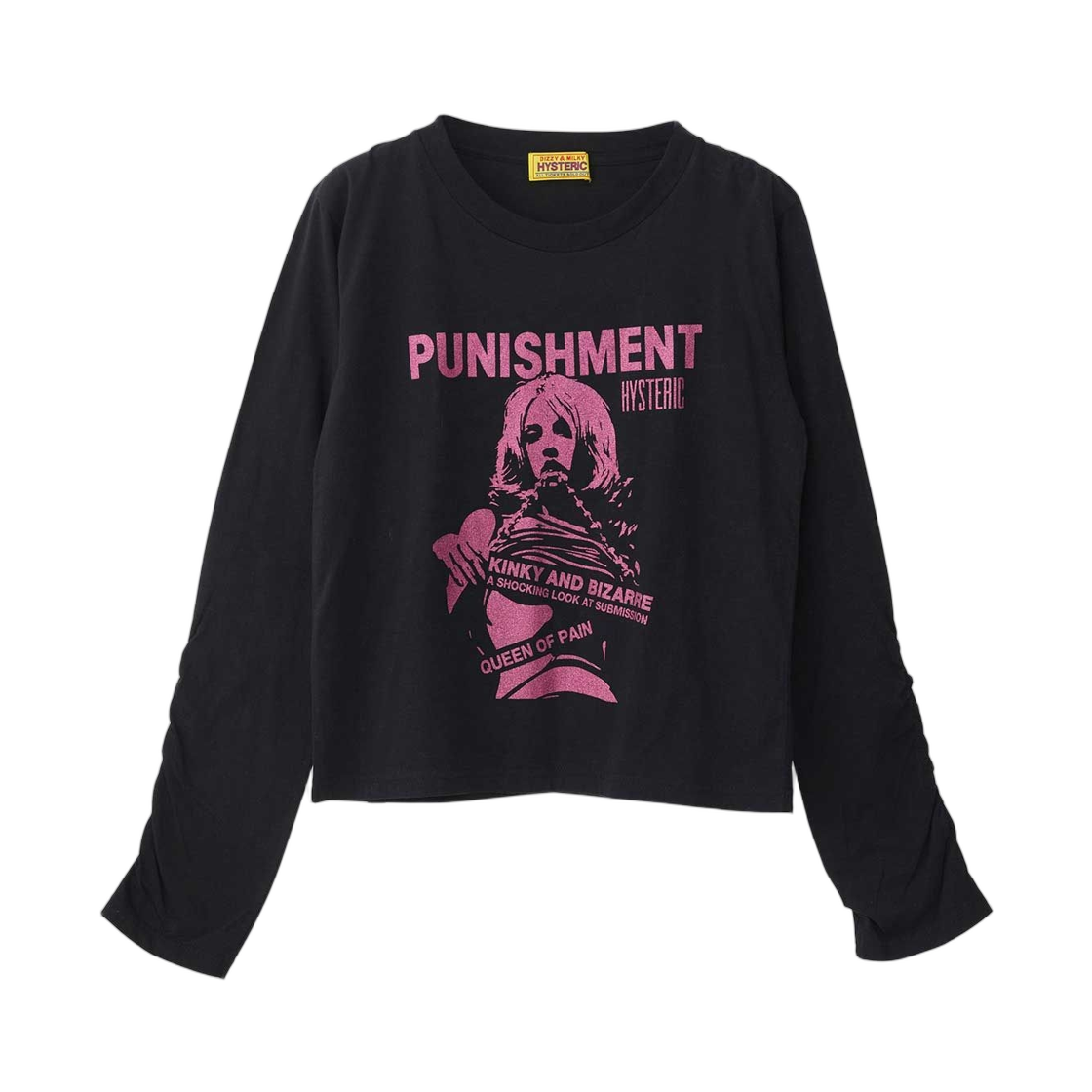 01253CL10 (W) Hysteric Glamour Kinky And Bizarre T-Shirt Black